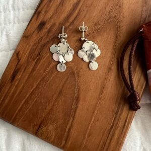 SOLD! From Bali! Silver dangle earrings!